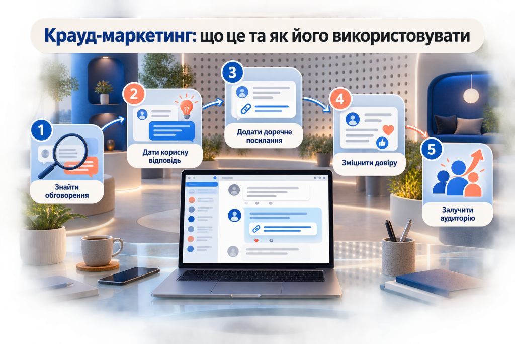 Чоловік працює за ноутбуком і веде записи під час роботи з онлайн-майданчиками та обговореннями